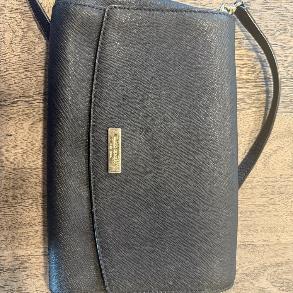 Kate Spade Black Saffiano Leather Crossbody Handbag